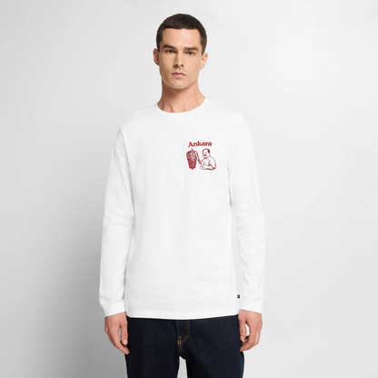 Männer Premium Bio Langarmshirt - Weiß