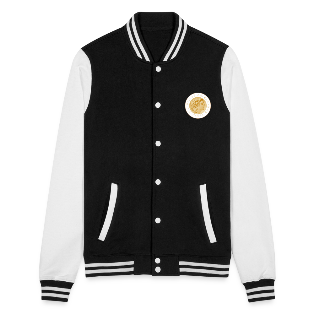 College-Sweatjacke - Schwarz/Weiß
