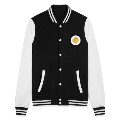 College-Sweatjacke - Schwarz/Weiß