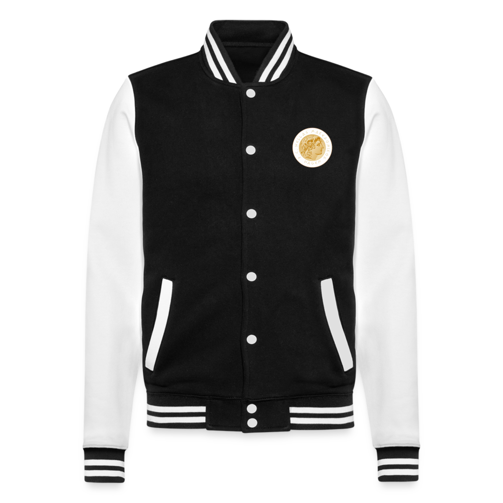 College-Sweatjacke - Schwarz/Weiß