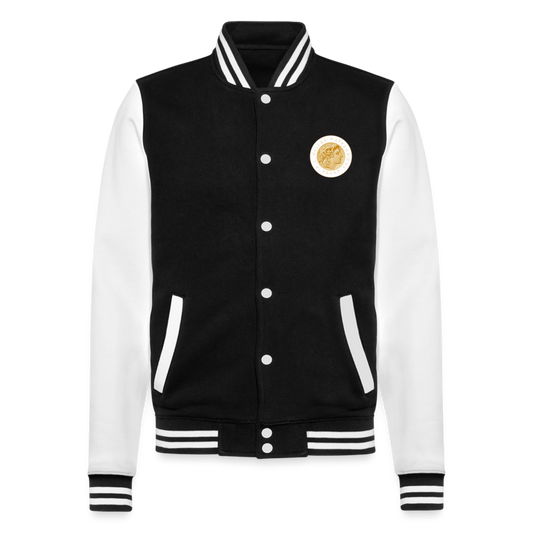 College-Sweatjacke - Schwarz/Weiß
