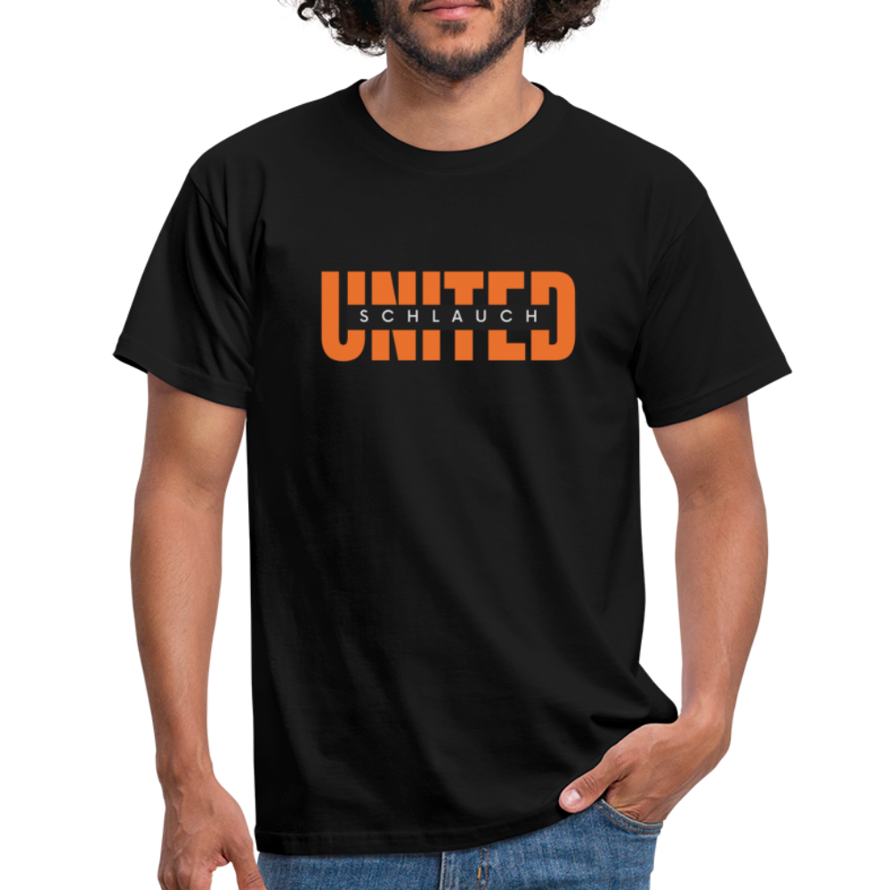 Schlauch United  T-Shirt - Schwarz