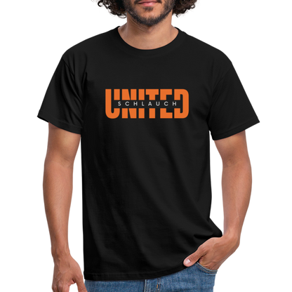 Schlauch United  T-Shirt - Schwarz