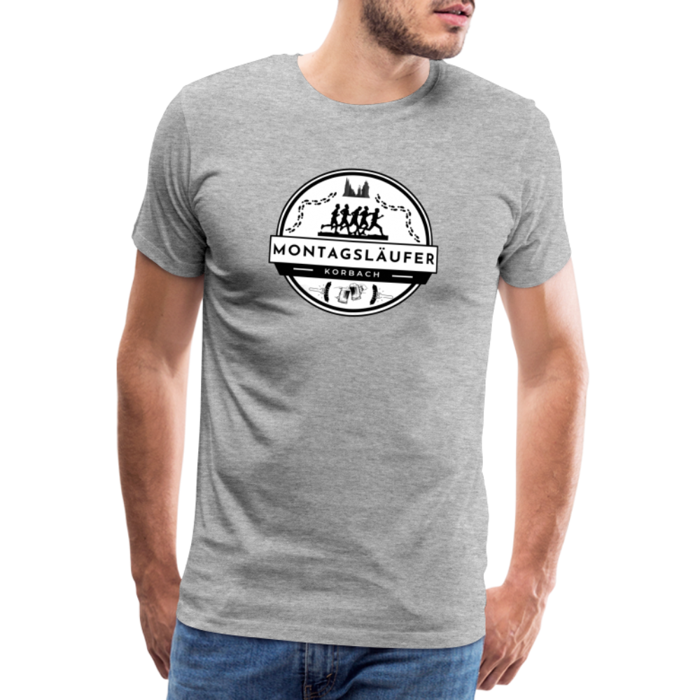 Männer Premium T-Shirt - Grau meliert