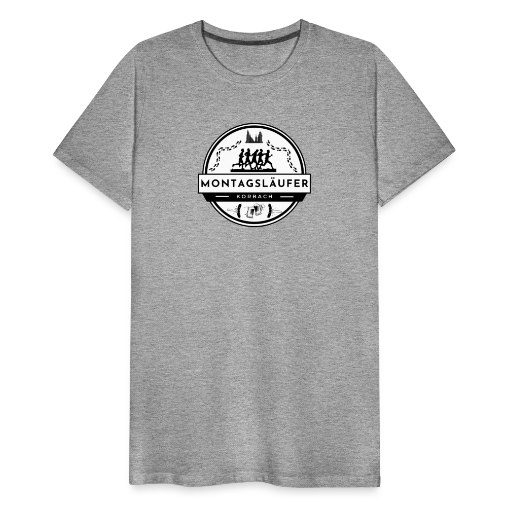 Männer Premium T-Shirt - Grau meliert