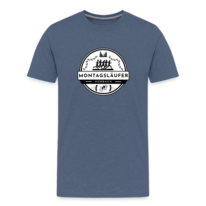 Männer Premium T-Shirt - Blau meliert