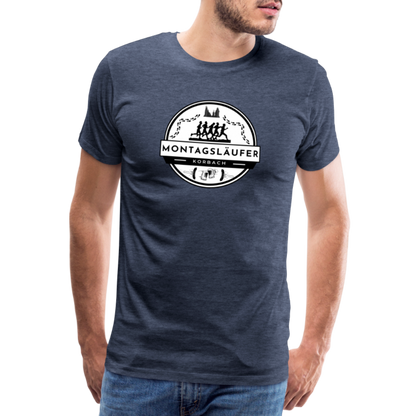 Männer Premium T-Shirt - Blau meliert