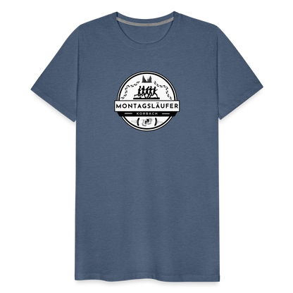 Männer Premium T-Shirt - Blau meliert