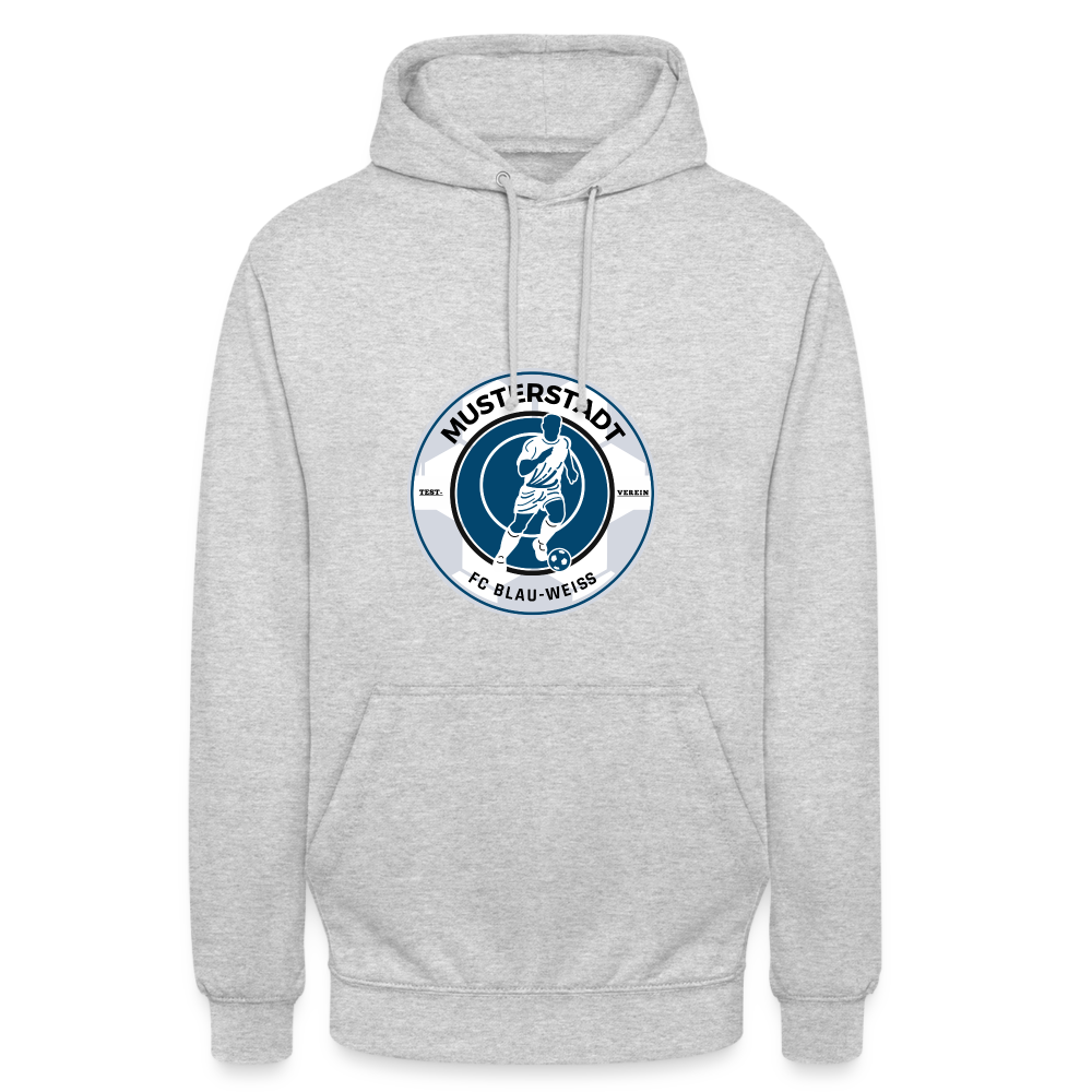 Hoodie mit Logo - Hellgrau meliert