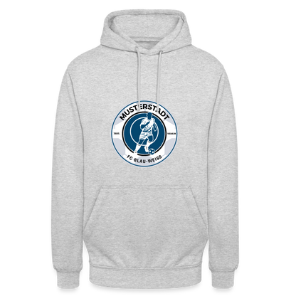Hoodie mit Logo - Hellgrau meliert