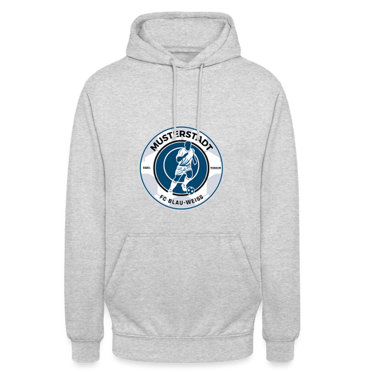 Hoodie mit Logo - Hellgrau meliert
