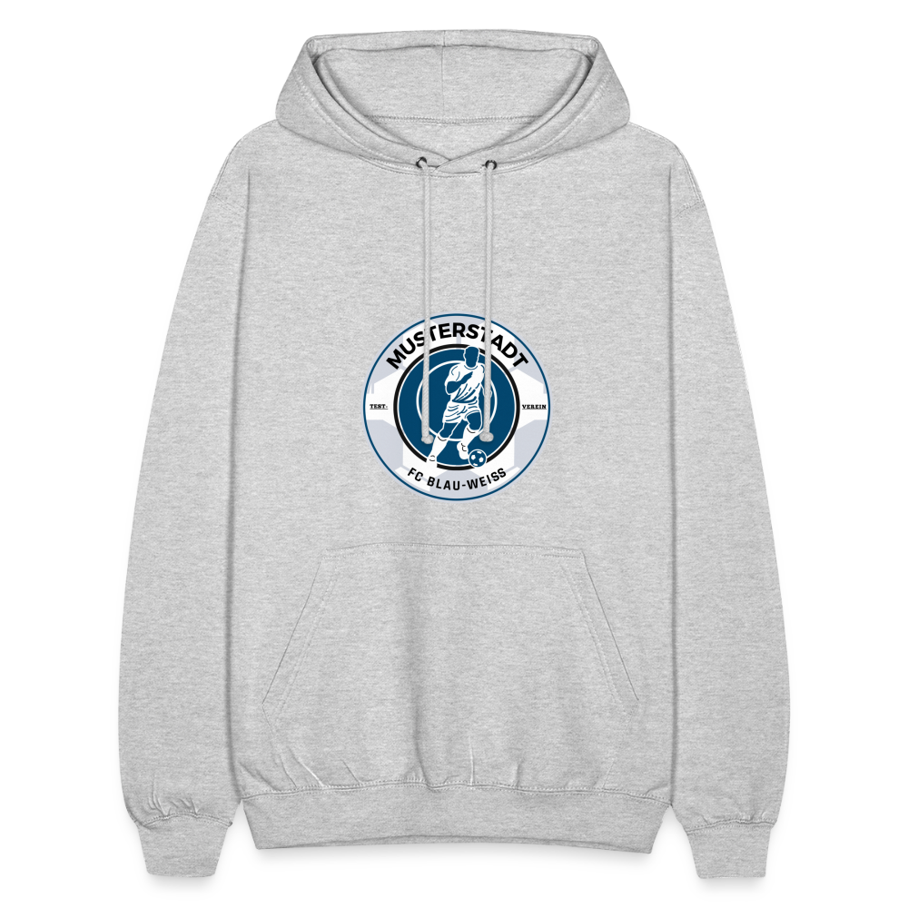 Hoodie mit Logo - Hellgrau meliert