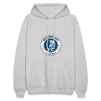 Hoodie mit Logo - Hellgrau meliert