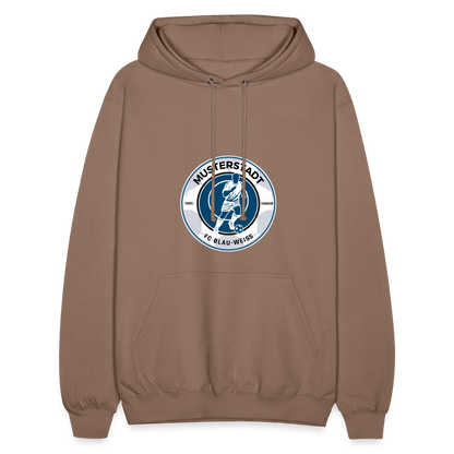 Hoodie mit Logo - Mokka