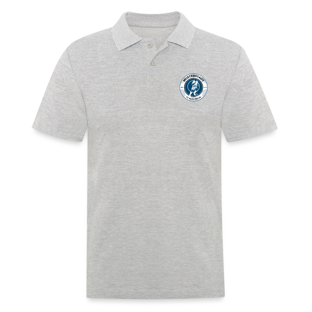 Poloshirt - Grau meliert