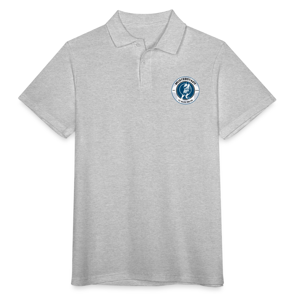 Poloshirt - Grau meliert