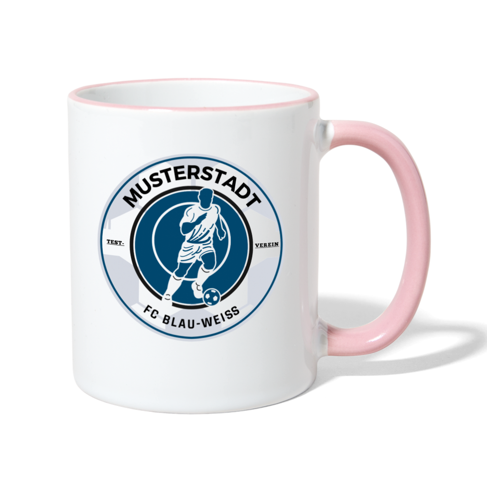 Tasse zweifarbig - Weiß/Pink