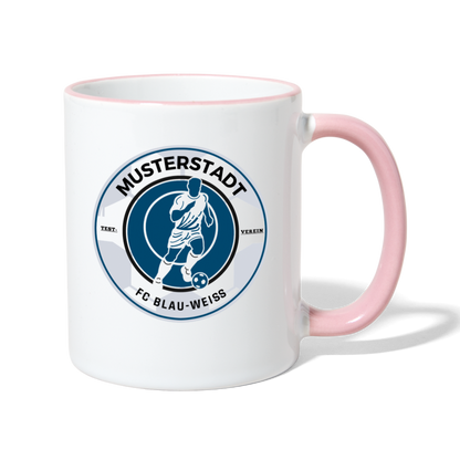 Tasse zweifarbig - Weiß/Pink