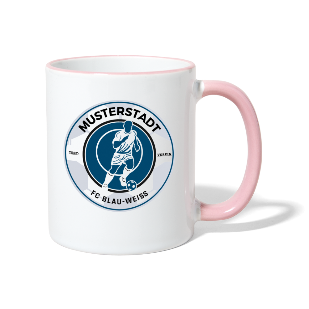 Tasse zweifarbig - Weiß/Pink